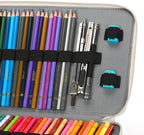 Vomgomfom Large Capacity Pencil Holder with Zipper Closure Twill Fabric Case for 300 Colored Pencils or 200 Gel Pen, Artist Organizer (Gray Rose)