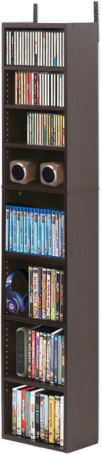 FURINNO Indo 8-Tier Media Tower, Espresso