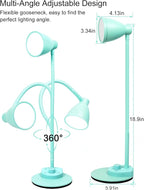 BOHON LED Desk Lamp with USB Charging Port, 3 Color Modes Fully Dimmable Reading Lamp, Auto Dimming Task Lamp, Flexible Neck Table Light for Office Dorm Bedside, Adapter Include, Teal