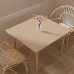Zinkooat Leather Table Cover,1.8mm Thick,40x40 Inch Table Protector,Table Protector for Dining Room Table,Dining Table Cover,Table Cover Protector.(Light Brown+Gray,40x40)