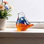 ORRFIDDY Blown Glass Birds - Glass Art Bird Decor, Hand Blown Glass Animal Figurines Paperweight for Home Shelf Decor