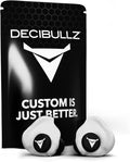 Decibullz 25-Decibel Noise-Reduction Earplugs for Hearing Protection, Custom-Molded Reusable Earplugs for Noise Sensitivity & Flights, White