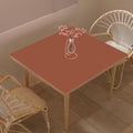 Zinkooat Table Pad - Used for Square Table Waterproof and Easy to Clean Good Flatness Easy to Used for Dining Table(Brown+Gray 46x46)
