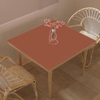 Zinkooat Table Pad - Used for Square Table Waterproof and Easy to Clean Good Flatness Easy to Used for Dining Table(Brown+Gray 46x46)
