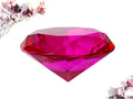 CLICK2GO 3” / 80 mm Hot Pink Diamond Shaped Glass Crystal Paperweight – Home Office Decor & Wedding Favors Decoration with Gift Box
