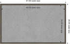 Amanti Art Grey Framed Magnetic Board 25x41 Large Vision Board for use with Magnets, 100% Metal Sheet to Display Items as Office Decor or for Home Organization in mudroom, Kitchen or Kids Room