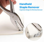 Heavy-Duty Stainless Steel Staple Remover - Long-Lasting, Easy Grip, and Smooth Removal for School Office Home Use