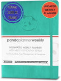 Panda Planner 2026 Undated Weekly Planner, To Do List Notebook with Habit Tracker, 8” x 11”, 53 Weeks, Daily Weekly Monthly Overview for Home, School, Office, Turquoise