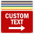Custom Arrow,Custom Directional Sign, Right Arrow, 7x10 Inches, 55 mil thick HDPE (high density polyethylene) Made in USA by My Sign Center