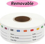 STARLIBOO Removable Freezer Labels, 1x3 Inch Food Labels for Freezer Storage, 300pcs Freezers Stickers Waterproof Oil Resistant Easy Clean Leaves no Residue