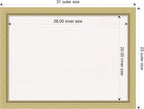 Amanti Art White Cork Board for Wall, 23x31 Vision Board with Gold Frame, Medium Corkboard Office Decor for Home Organization, Casual Corkboard Pinboard to display items for home organization