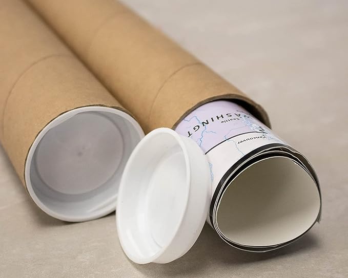 MagicWater Supply Mailing Tube - 2 in x 12 in - Kraft - 1 Pack - for Shipping and Storage of Posters, Arts, Crafts, and Documents