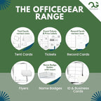 OfficeGear Shelf Edge Barcode Price Ticket Labels 32-up [25 Sheets - 800 Pack] 37x52mm Custom Printable A4 120gsm Card Micro-Perforated Non-Adhesive Merchandise Tag Includes Design Template