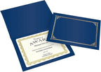 Geographics Classic Linen Document Covers 12.5” x 9.75” Navy Blue 60 Pack - Certificate Holders, Diploma Holder, Frame Documents - Premium Linen Texture for Professional Presentation