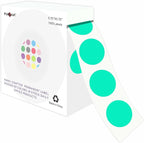 PARLAIM 3/4 Inch Roll Color Coding Labels,1000 per Roll Round Permanent Adhesive Color Coding Circle Dot Stickers for Office Home (Aqua)