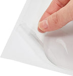 Juvale 100-Pack Clear Index Card Pockets - 3.6 x 5.25 in Plastic Sleeves - Adhesive Label Pockets for Storage Bin & Shelf Labels