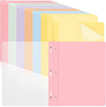 Feifeiya 48 Pack Plastic Report Covers with 3 Prongs Presentation Folders Bulk, 100 Sheet Capacity, Clear Front Report Covers for Presentation Document Paper School Office Supplies (Fresh Colors)
