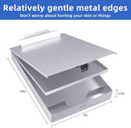 Sunnyclip Metal Clipboard with Storage, Aluminum Three-Tier Box Clipboards,Binder Form Holder with High Capacity Clip,Great for Worksites,Management,Office Business Professionals,14 x 9 x1.5 inch