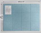 DECORITA Felt Wall Tiles | Large Cork Board Alternative | Aesthetic Felt Bulletin Board for Office, Home & Classroom | Large Cork Boards for Walls Pinboard (12-Pack) | Baby Blue