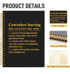 Mhfpl Coworker Leaving Funny Black Golden Spiral 160 pAGES Notebook, Coworker Leaving Job Notebook Gifts, New Start Gifts for Colleagues Staff Employee, Goodbye Gifts for Teammates Office Worker