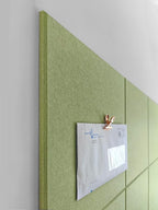 DECORITA Felt Wall Tiles | Large Cork Board Alternative | Aesthetic Felt Bulletin Board for Office, Home & Classroom | Large Cork Boards for Walls Pinboard (12-Pack) | Spring Green