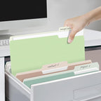 SUNEE File Folders, 30 Pack Manilla Folders 8.5 x 11, Colored File Folders Home Office School Supplies for Documents Files Paper, 6 Morandi Colors