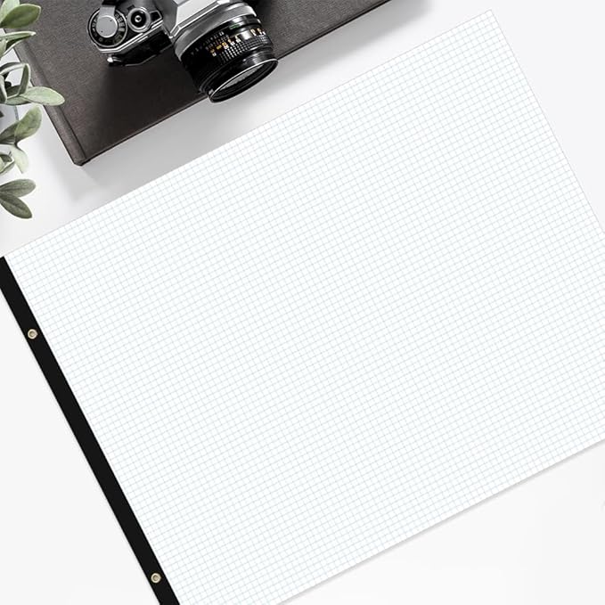 (2-Pack) Large Engineering Graph Paper - 22" x 17" Grid Paper, 100 Sheets/200 Pages, 4"x4" Grid Pad, Giant Drafting Pad Sketching Graph Paper for Engineer Architect Designer Mathematician Draftsman