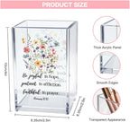 Vgrti Be Joyful in Hope, Patient in Affliction Romans 12:12 Acrylic Cosmetic Pencil Pen Holder Cup, Christian Verse Pen Holder Cup, Christian Gifts for Women Boss Friend Teacher
