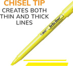 BIC Brite Liner Highlighters, Chisel Tip, 12-Count Pack of Highlighters Assorted Colors, Ideal Highlighter Set for Organizing and Coloring
