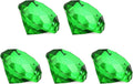 PATIKIL 5 Pcs Diamond Crystal Paperweight, 40mm / 1.57 Inch Crystal Paperweight Paper Weight for Home Office Desktop Table Decor Wedding Party Jewelry Ornaments, Green