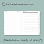 POPRUN Monthly Planner 2025-2026 (Medium- 6.5'' x 8.5'' Soft Cover), 18-Month Calendar Book (Jul.2025-Dec.2026), Calendar Planner with Monthly Tabs & Pocket, 100 GSM Paper - Burgundy