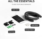 HomeBliss Large Cable Management Box-Stylish Wire Organizer, Wire Concealer and Wire Management Box-Wire Management Box with Protective Sleeve (Brown)