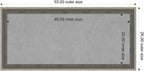 Amanti Art Grey Framed Magnetic Board 25x53 Oversize Vision Board for use with Magnets, 100% Metal Sheet to Display Items as Office Decor or for Home Organization in mudroom, Kitchen or Kids Room