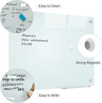 Gooderboard Glass Magnetic White Board - 36 x24 Inches Frameless Dry Erase Glass Whiteboard for Wall, Writing Board for Office, Classroom, Home and Presentation