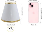 TAaMTYH small lamp shade chandelier shades set of 3，Fabric Lampshade for Wall Lamp，chandelier shades，small tadle lamps，For Cutting Edge bulbs, Clip-on Fitter Lampshade，3" X 6" X 5"