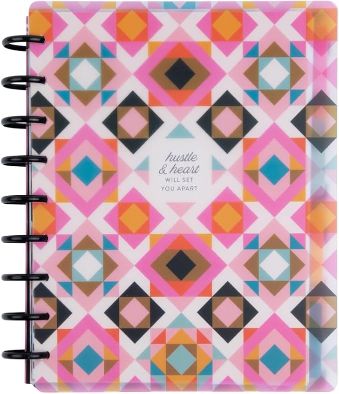 Happy Planner Undated Plans + Notes Monthly Planner Notebook Journal, 4-Month Planner, Homespun Theme, Classic Size, 95 Pages, 4 Dividers, 12 Planner Sticker Sheets, 7" x 9 3/4"