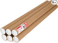 Paclord 2" x 36" Heavy-Duty Reinforced Cardboard Mailing Tube, Pack of 6 Tubes with 12 Caps – Secure USPS Approved – Great for Shipping and Storing of Prints, Artwork, Posters or Documents