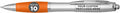 DISCOUNT PROMOS Personalized Ballpoint Pens With Rubber Grip, 10 pack Customizable Ergonomic Click-to-Write Custom Writing Pens for School with Black Ink, Orange