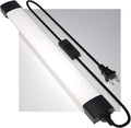 Modlicht Plug in Light Fixture 2FT Linkable 5000K Under Cabinet Lighting, LED Tube Light Fixture with Plug, Triproof Ceiling Wall Light for Closet Workbench Kitchen Basement Garage
