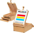 MEEDEN Large Tabletop Easel Sketchbox, Adjustable Solid Beech Wood Desktop Easel Box, Travel Easel for Artists, Table Top easels for Painting, Wooden Art Storage Box for Artist, Adults & Beginners