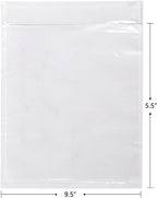 iMailer - 200 PCS 9.5"x12" Packing List Pouch- Clear Plastic Envelopes with Self-Adhesive Seal for Packing Slips and Invoices