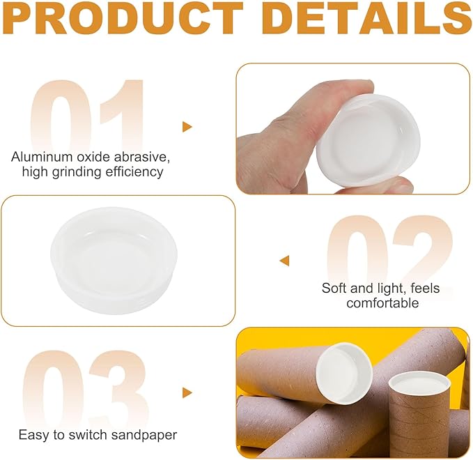 PATIKIL 100 Pcs Mailing Tube Plastic End Caps 1.7" ID PE Round Cardboard Shipping Tube Lids White Protective Poster End Caps for Paper Documents Artwork Storage