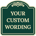 Custom Decorative Sign, Personalized Metal Sign for Business, Driveway, Home, Airbnb, Office Door Plaque,Green Background, 18x18 Inches, ACM, Fade Resistant, Made in USA