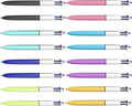 Aosrpvoi 16-Pack Multicolor Ballpoint Pens with Stylus Tip - 4 Colors in One (Red, Blue, Black, Green) 1.0mm Smooth Writing for Planners