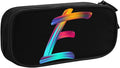 Pazacon Cute Initial Pencil Case for Kids Students, Large Capacity Pencil Pouch for Boys Girls, Letter Design Pencil Box Pen Bag Office Stationery Organizer, Rainbow Letter E
