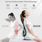 ZZWS Ergonomic Back Support, Foldable Chair Back Support with Adjustable Inflatable Lumbar Cushion Ideal for Students Office Workers Nursing Mothers Long Sitting Outdoor Fishing Floor