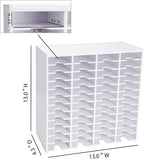 Krafetto 48 Grids Ink Pad Storage Rack, Wall-mountable Stamp Pad Organizer Holder Compatible with Slim Ink Pads（Grid Size 3" W × 3.9" D × 0.9" H）