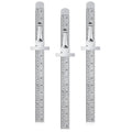 3 Pieces 6 Inch 15 cm Pocket Ruler Flexible Precision Stainless Steel Ruler with Detachable Clips Stainless Steel Pocket Clip Scale Gauge Metric British System