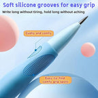 Inclock Handwriting thick mechanical pencils with grip: 2.0MM HB Pencil for kids with 14 leads (2 pack blue&yello)