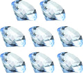 PATIKIL 8 Pcs Diamond Crystal Paperweight, 30mm / 1.18 Inch Crystal Paperweight Paper Weight for Home Office Desktop Table Decor Wedding Party Jewelry Ornaments, Light Blue